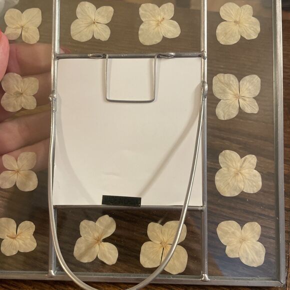 Godiva Chocolatier Pressed Flower Picture Frame NEW Holds 3 X 3 Photo Boho - Picture 6 of 6